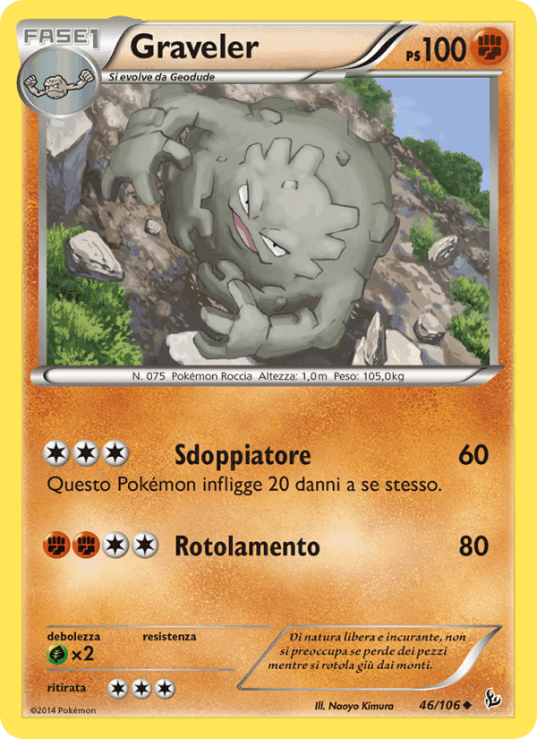 Graveler, carta 46 di Fuoco Infernale