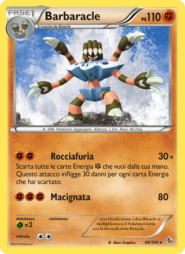 Barbaracle, carta 49 di Fuoco Infernale