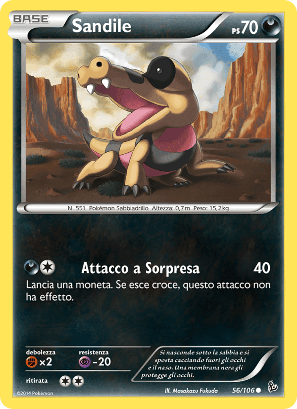 Sandile, carta 56 di Fuoco Infernale