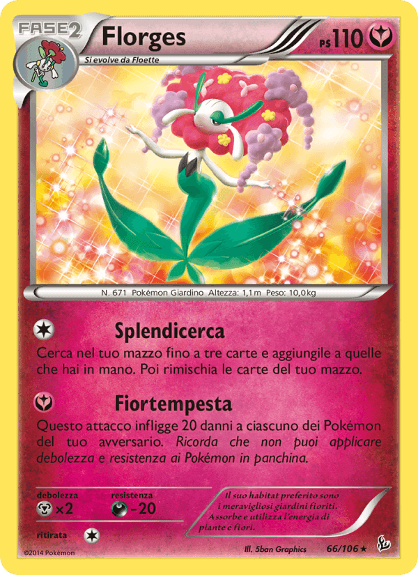Florges, carta 66 di Fuoco Infernale