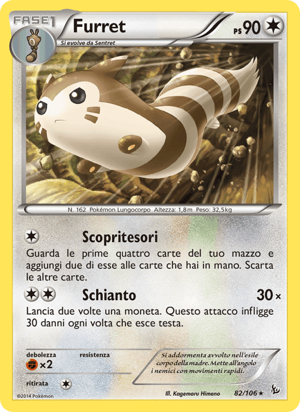 Furret, carta 82 de Fuoco Infernale