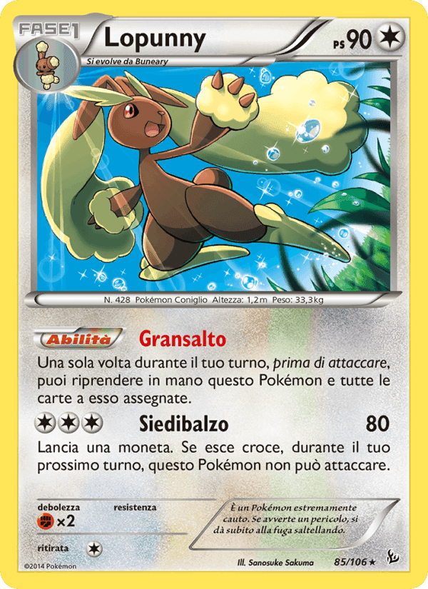 Lopunny, carta 85 di Fuoco Infernale
