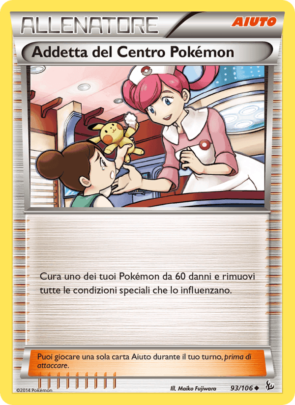 Addetta del Centro Pokémon, carta 93 di Fuoco Infernale