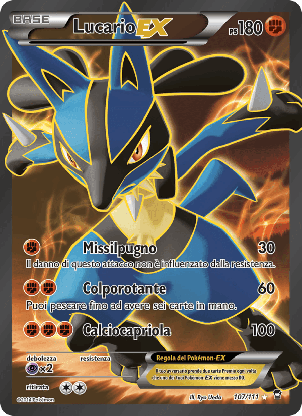 Lucario EX, carta 107 di Colpi Furiosi