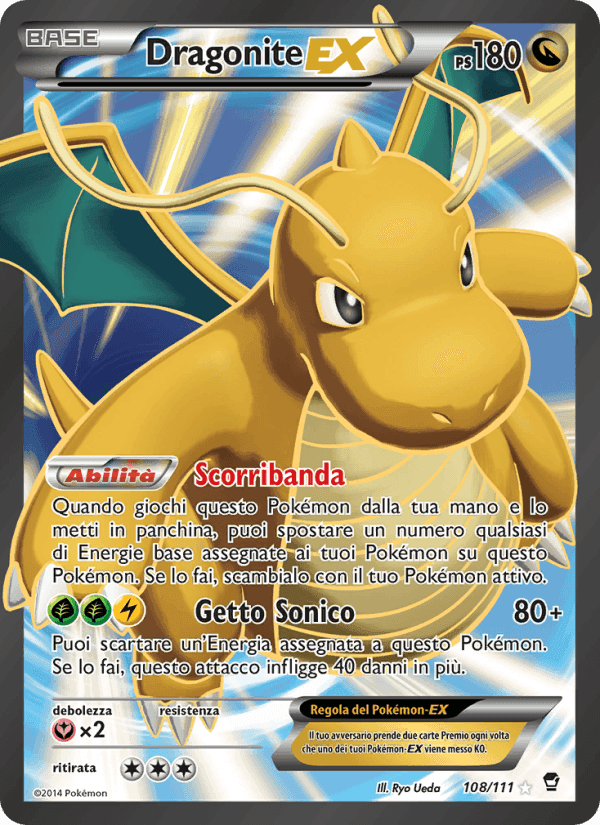 Dragonite EX, card 108 from Colpi Furiosi