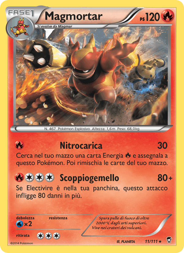 Magmortar, carte 11 de Colpi Furiosi