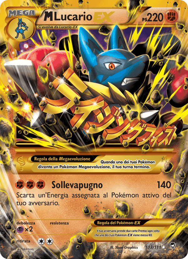 M Lucario EX, carta 113 de Colpi Furiosi