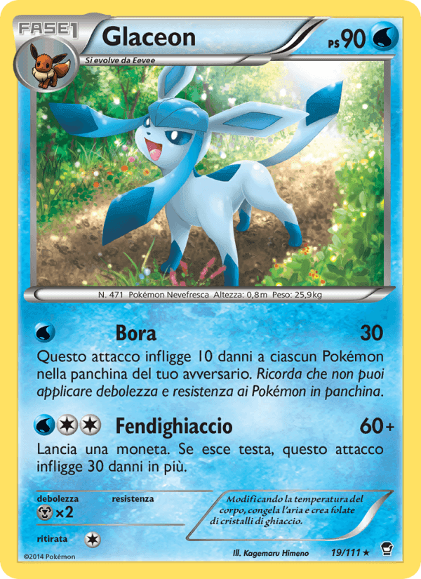 Glaceon, carte 19 de Colpi Furiosi