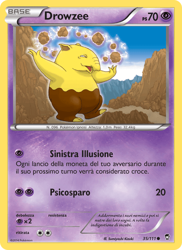 Drowzee, carta 35 di Colpi Furiosi