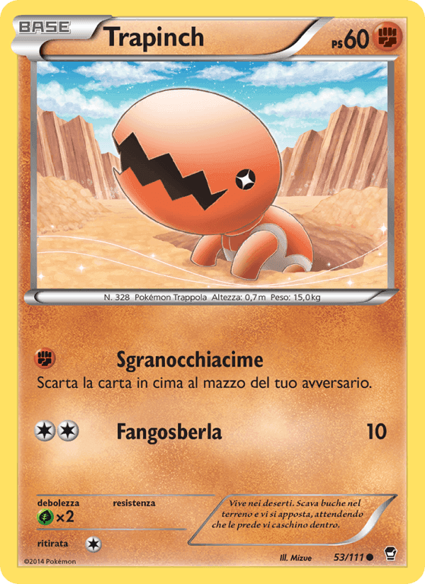 Trapinch, carte 53 de Colpi Furiosi