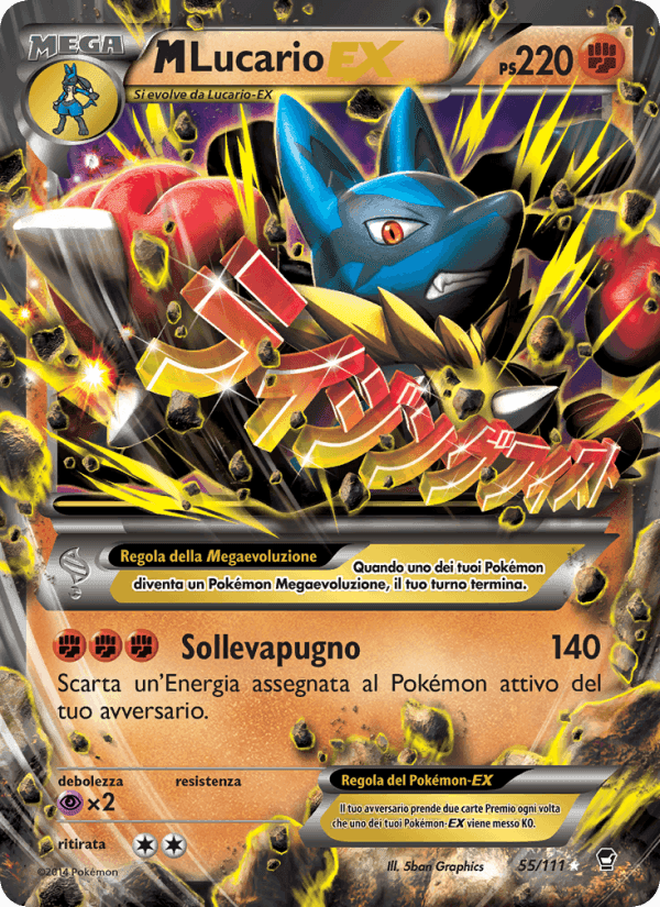 M Lucario EX, carta 55 di Colpi Furiosi