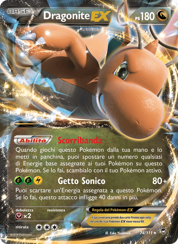 Dragonite EX, carta 74 di Colpi Furiosi