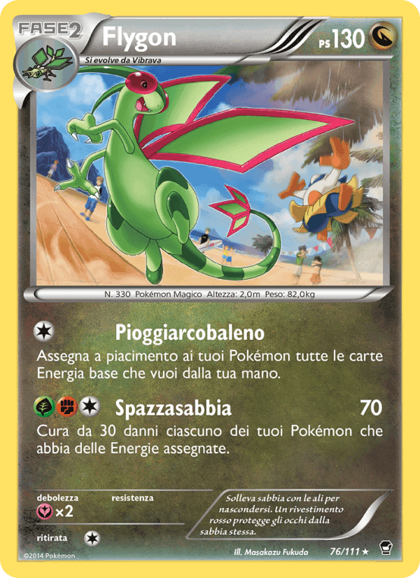 Flygon, card 76 from Colpi Furiosi