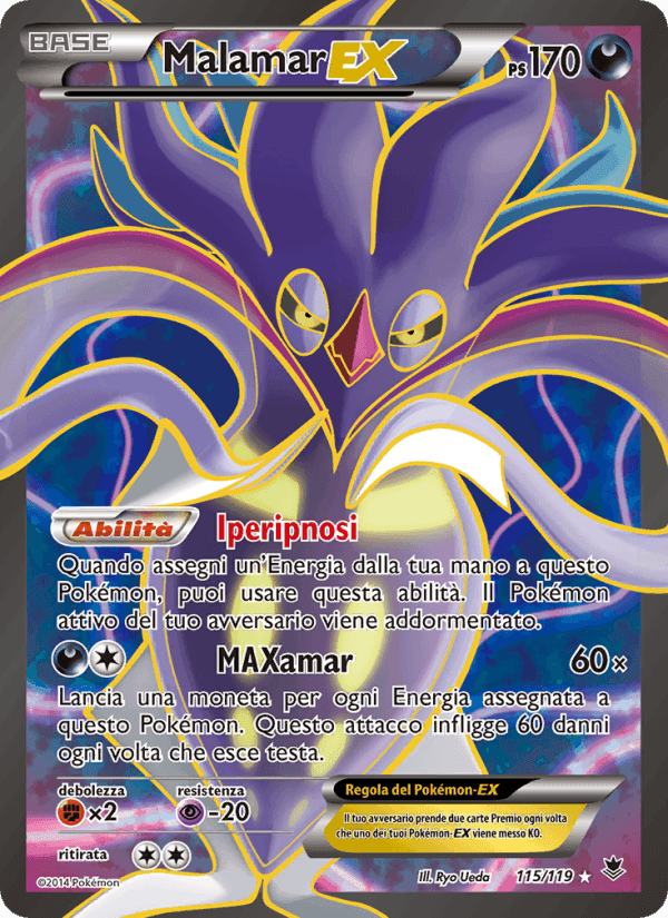 Malamar EX, card 115 from Forze Spettrali