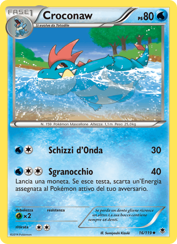 Croconaw, carte 16 de Forze Spettrali