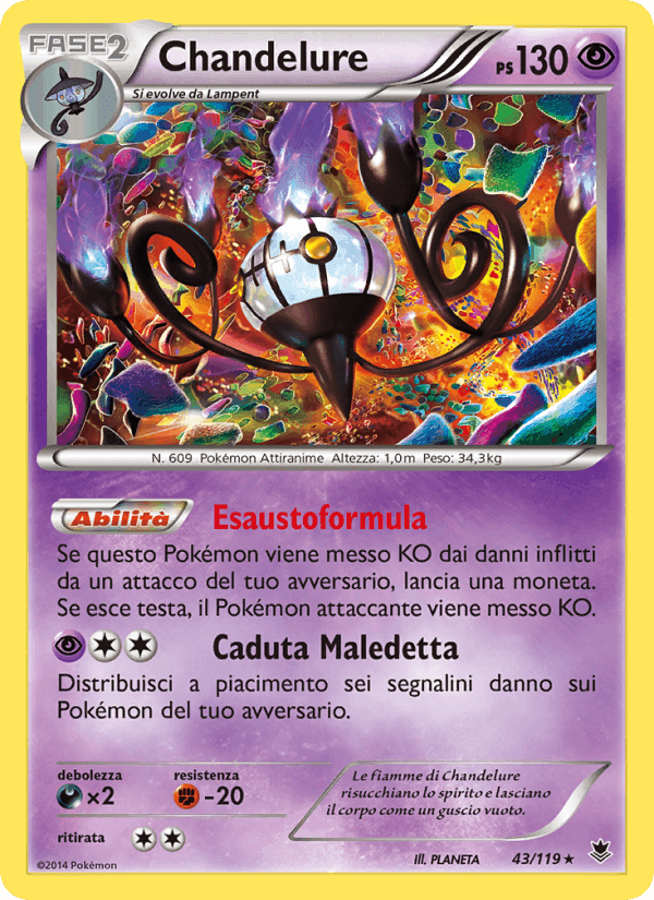 Chandelure, card 43 from Forze Spettrali