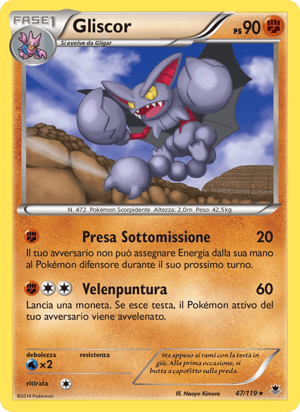 Gliscor, carte 47 de Forze Spettrali
