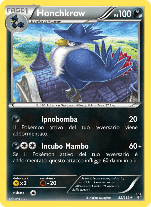 Honchkrow, carta 52 di Forze Spettrali