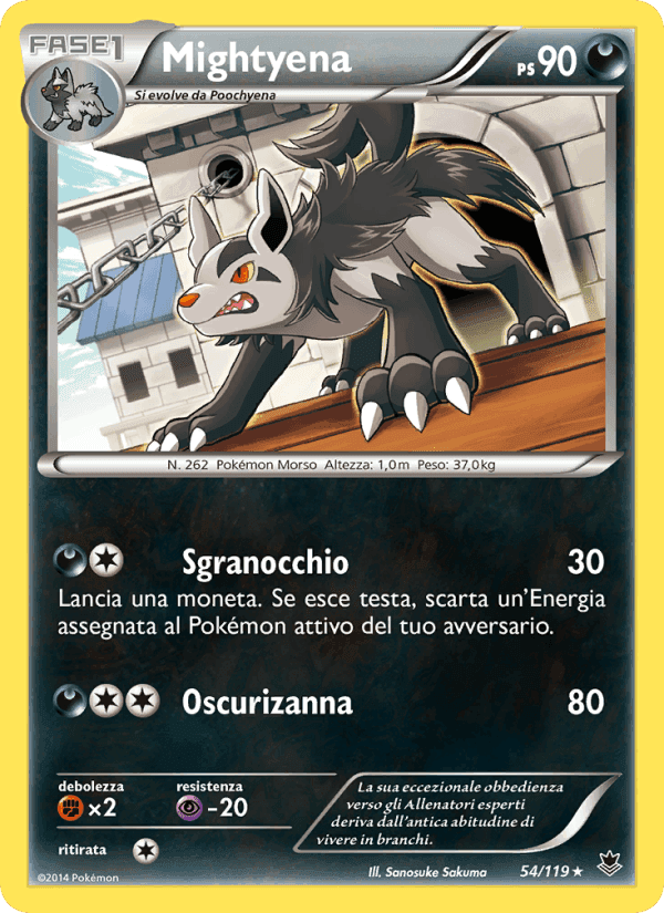 Mightyena, carta 54 di Forze Spettrali