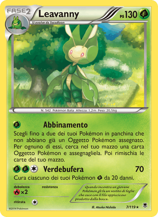 Leavanny, carte 7 de Forze Spettrali