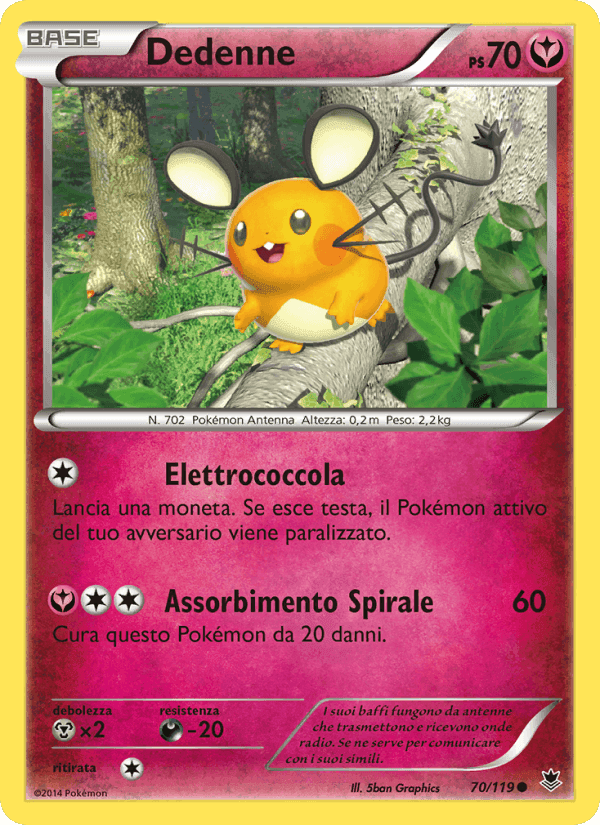 Dedenne, carta 70 di Forze Spettrali