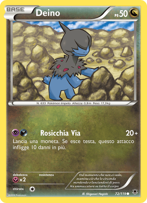 Deino, card 72 from Forze Spettrali