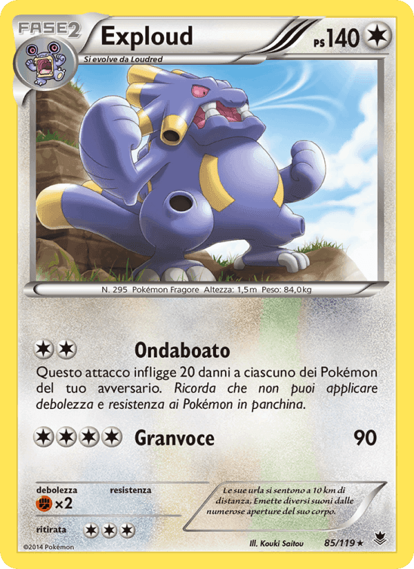 Exploud, card 85 from Forze Spettrali
