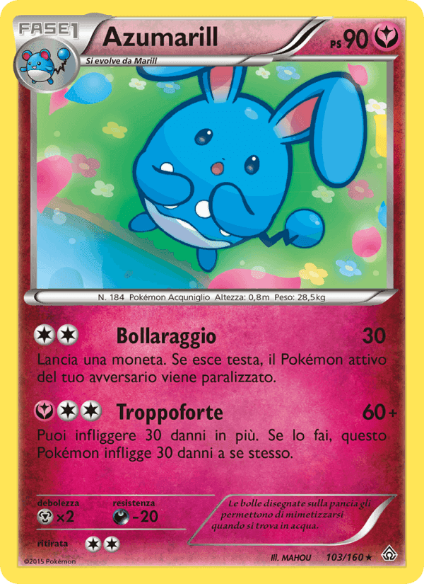 Azumarill, carta 103 de Scontro Primordiale