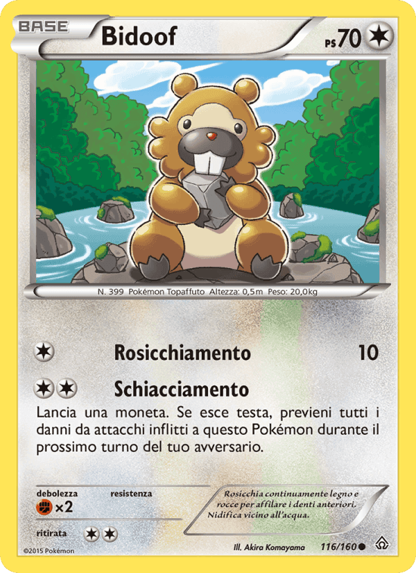 Bidoof, card 116 from Scontro Primordiale