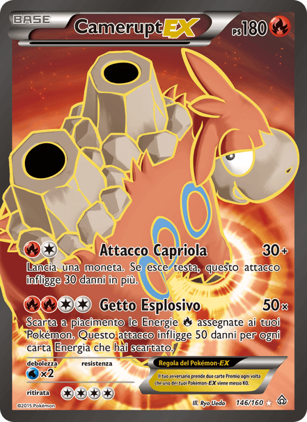 Camerupt EX, card 146 from Scontro Primordiale