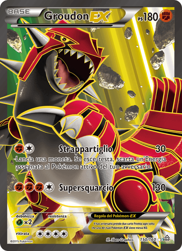 Groudon EX, carta 150 di Scontro Primordiale