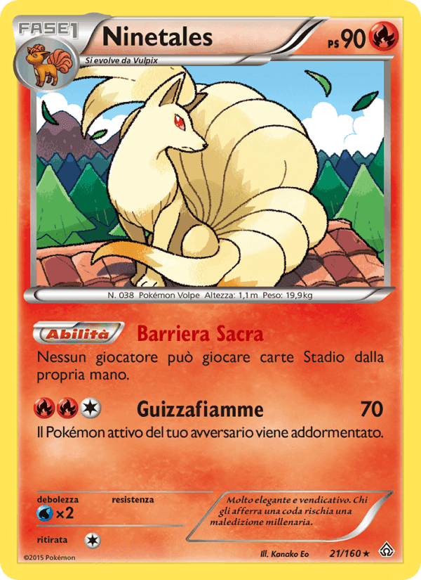 Ninetales, carta 21 de Scontro Primordiale
