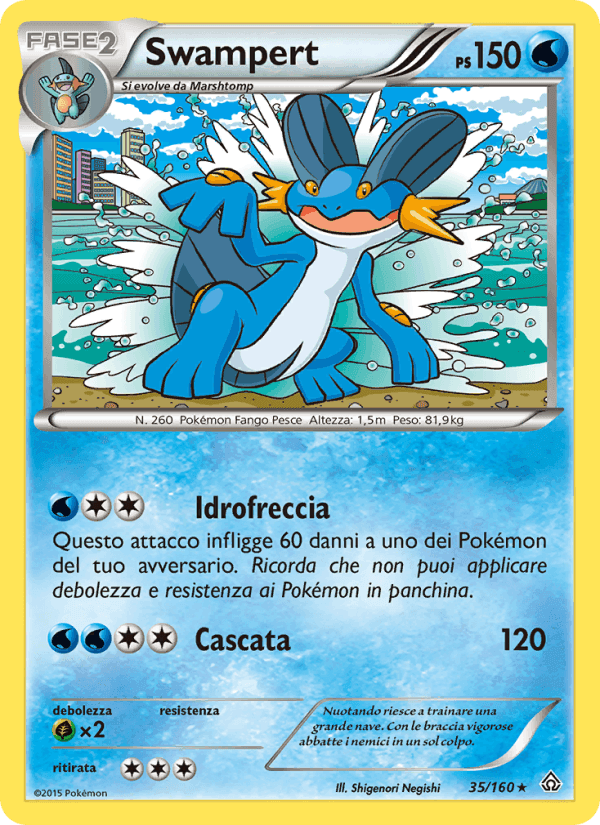 Swampert, card 35 from Scontro Primordiale