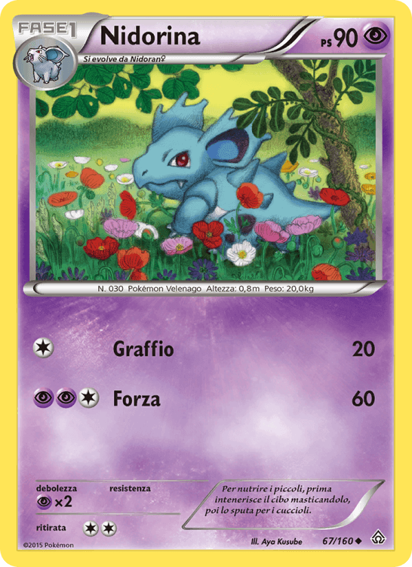 Nidorina, carta 67 di Scontro Primordiale