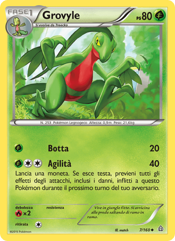 Grovyle, carta 7 di Scontro Primordiale