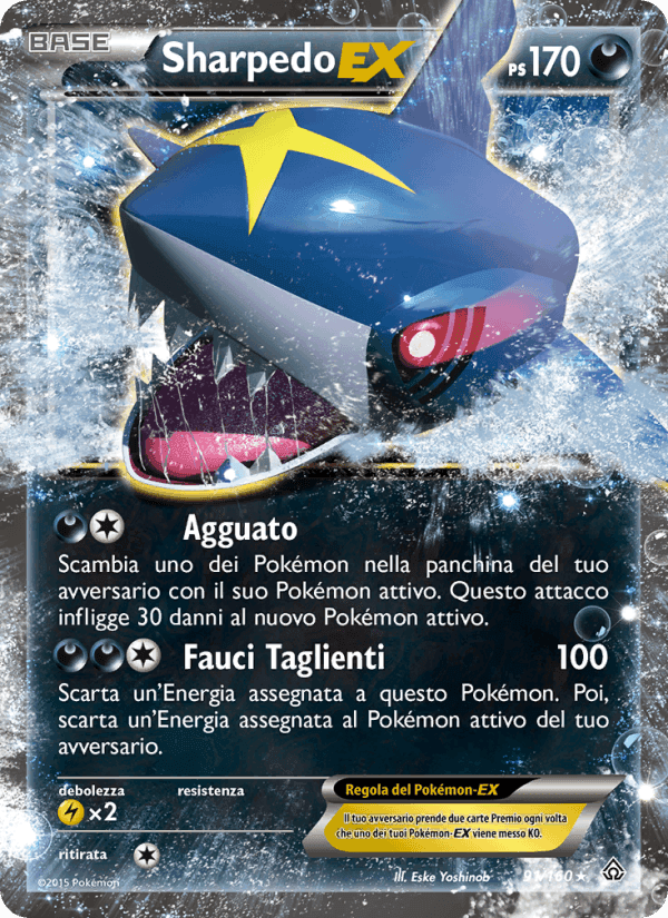 Sharpedo EX, carta 91 de Scontro Primordiale