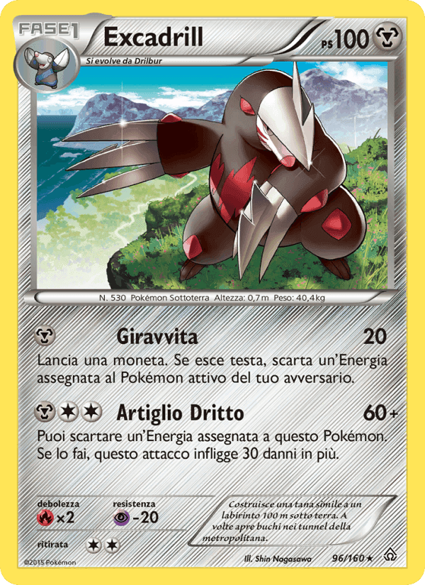 Excadrill, card 96 from Scontro Primordiale