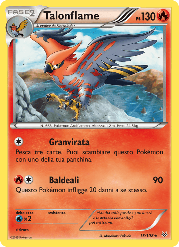 Talonflame, carta 15 di Furie Volanti