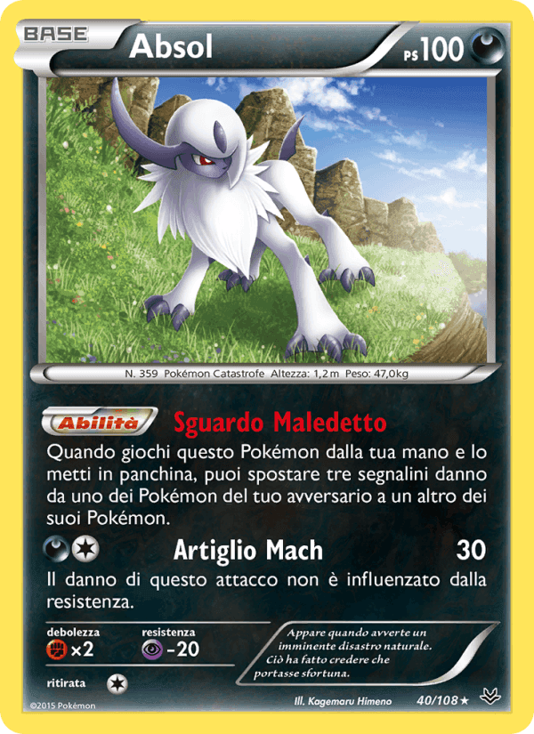 Absol, carta 40 de Furie Volanti