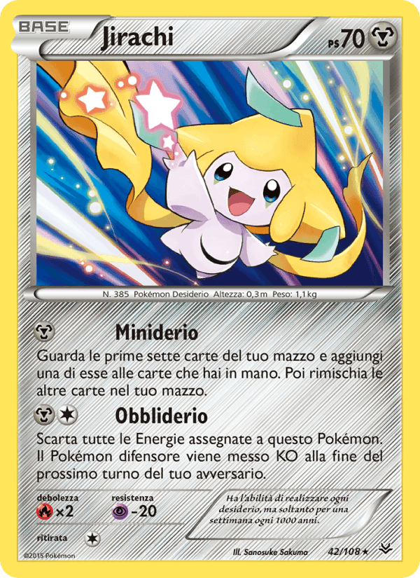 Jirachi, carta 42 di Furie Volanti