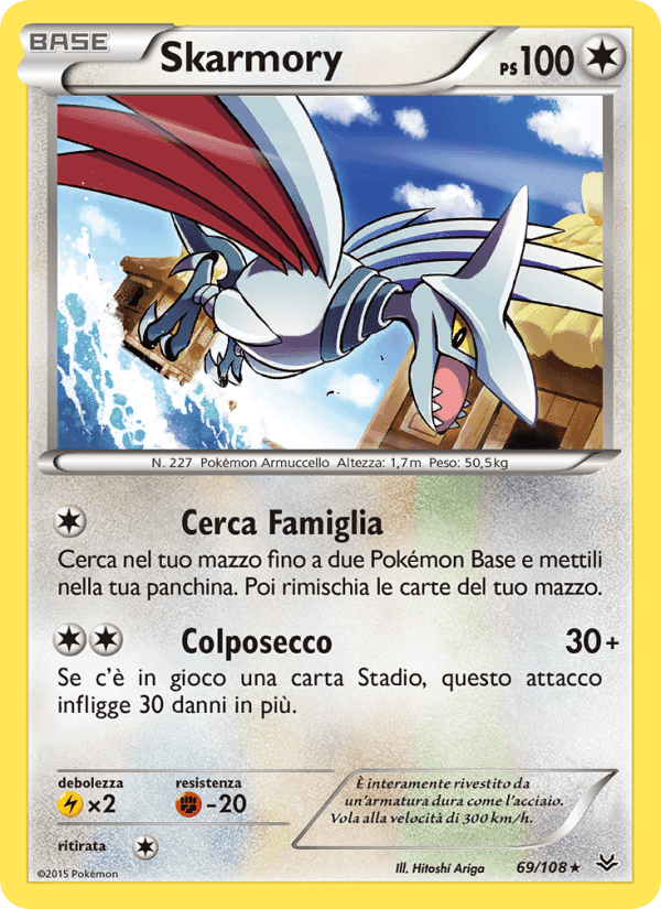 Skarmory, carta 69 di Furie Volanti