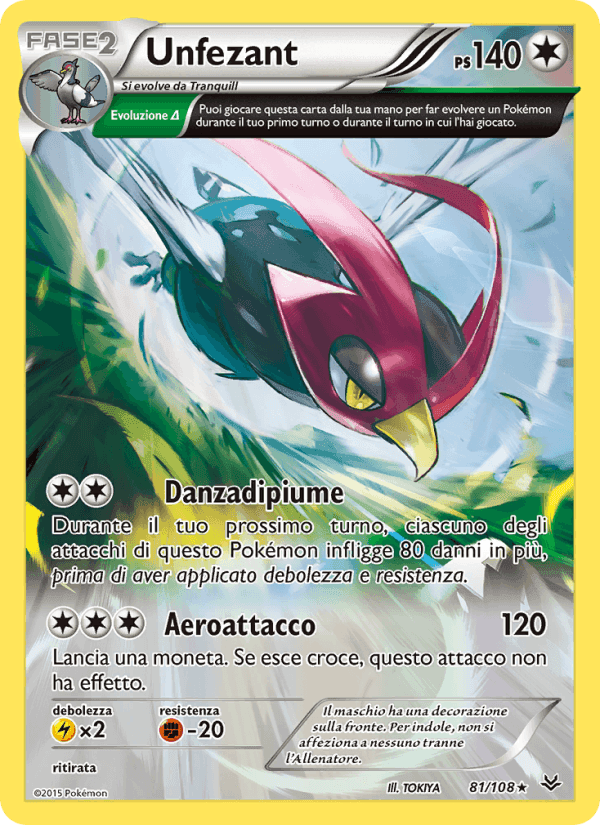 Unfezant, card 81 from Furie Volanti