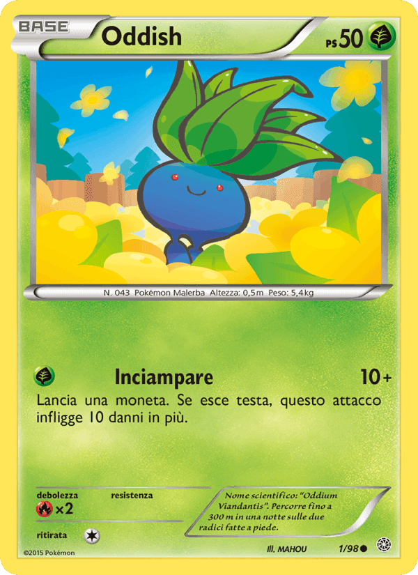 Oddish, carte 1 de Antiche Origini