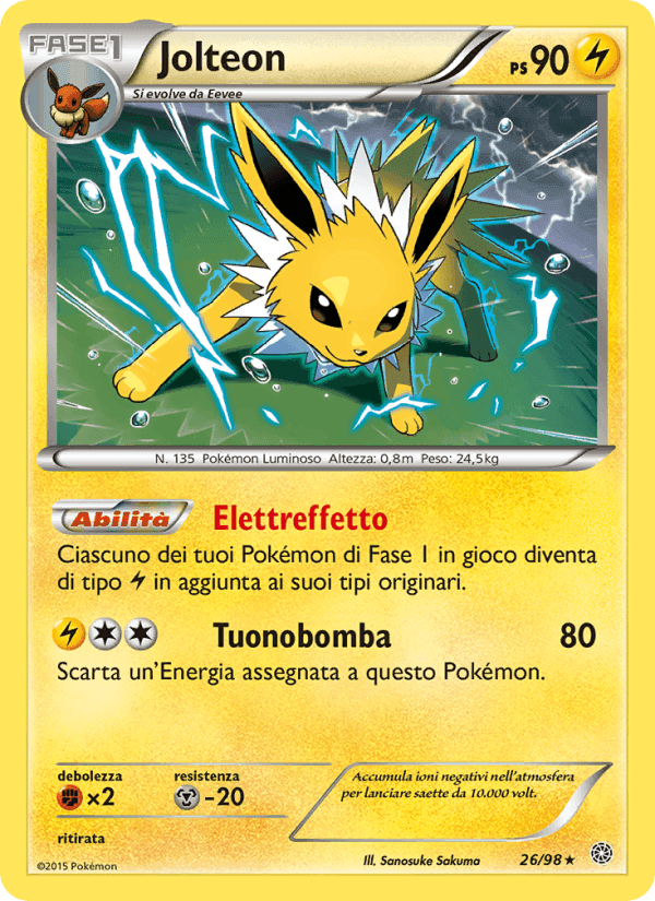Jolteon, carte 26 de Antiche Origini