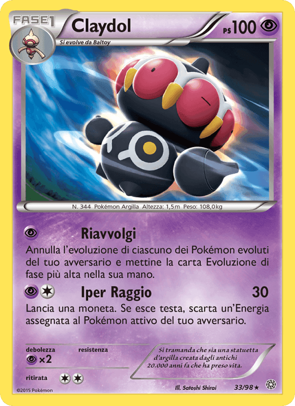 Claydol, carta 33 di Antiche Origini