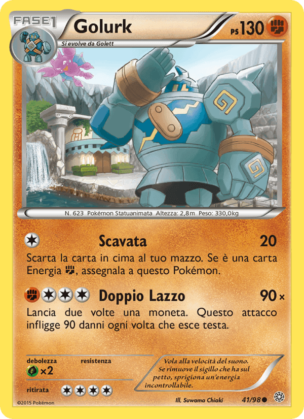 Golurk, carta 41 di Antiche Origini