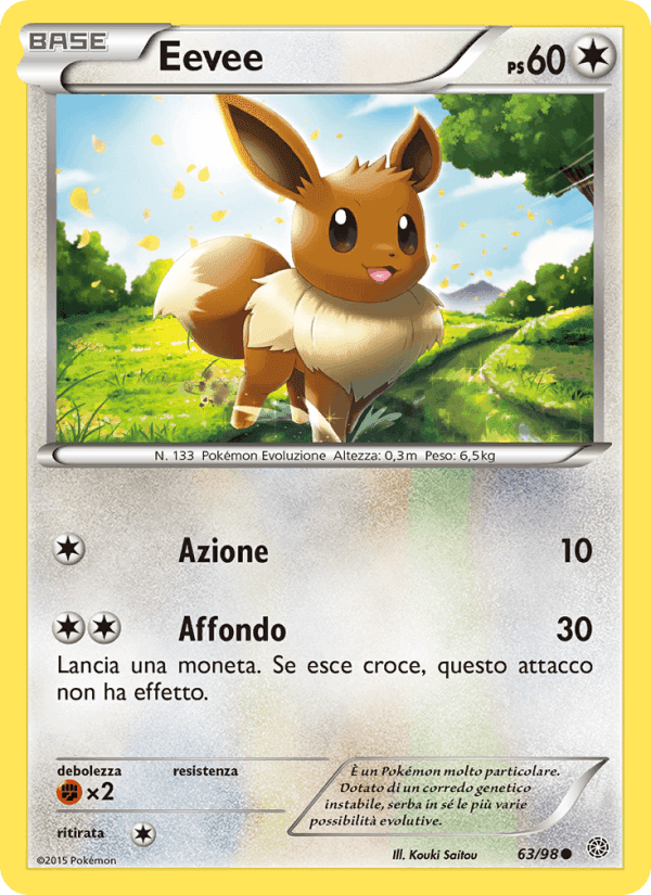 Eevee, carta 63 di Antiche Origini