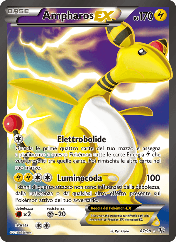 Ampharos EX, carta 87 di Antiche Origini