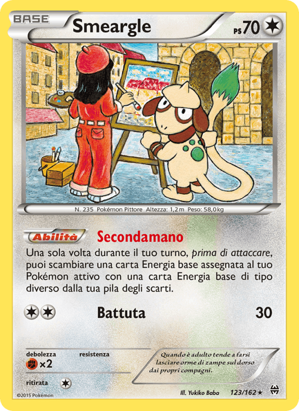 Smeargle, card 123 from Turbo Blitz