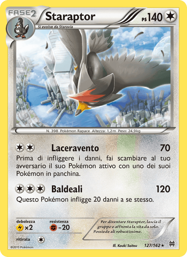 Staraptor, carta 127 di Turbo Blitz